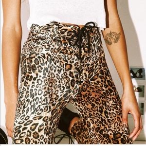 velvet leopard pants
